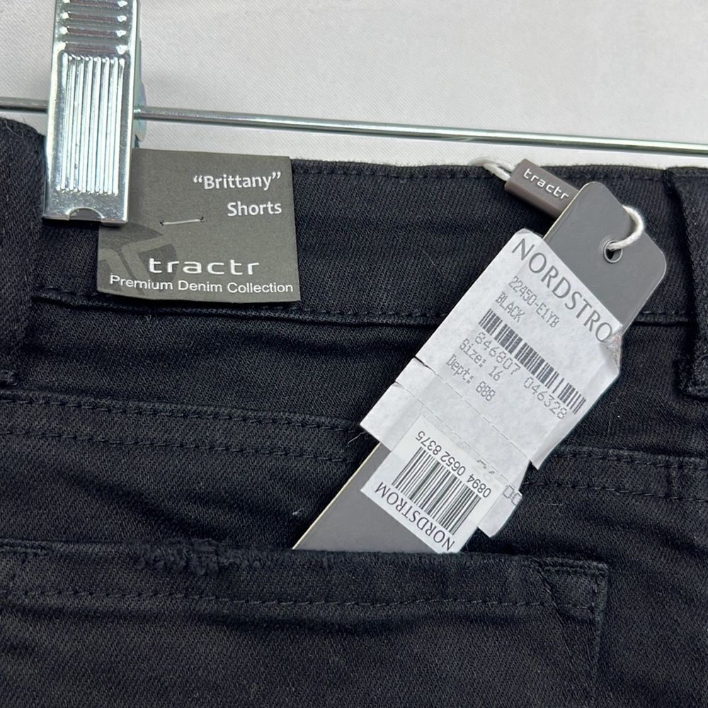 TRACTR Black Brittany cut off denim shorts girls size 16 NWT - Picture 9 of 16